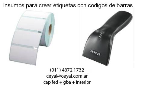 Insumos para crear etiquetas con codigos de barras