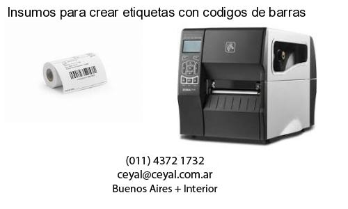 Insumos para crear etiquetas con codigos de barras