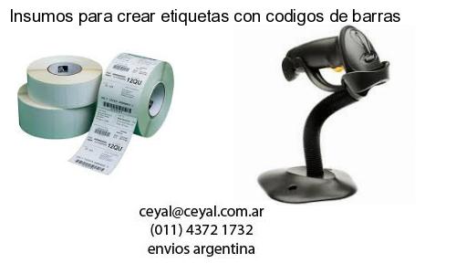 Insumos para crear etiquetas con codigos de barras