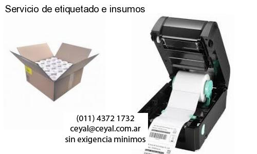 Servicio de etiquetado e insumos