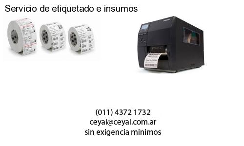 Servicio de etiquetado e insumos
