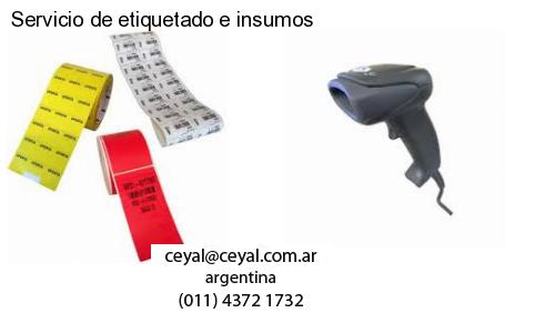 Servicio de etiquetado e insumos