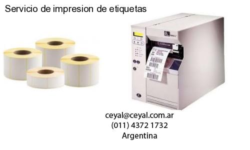 Servicio de impresion de etiquetas