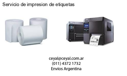 Servicio de impresion de etiquetas