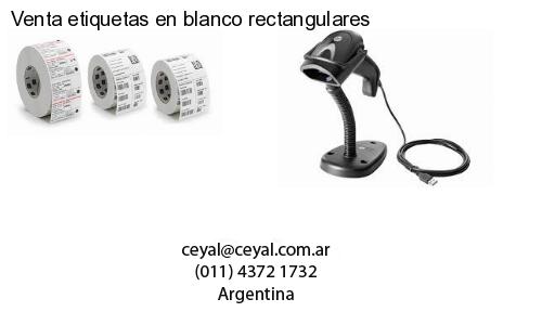 Venta etiquetas en blanco rectangulares