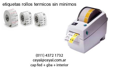 etiquetas rollos termicos sin minimos