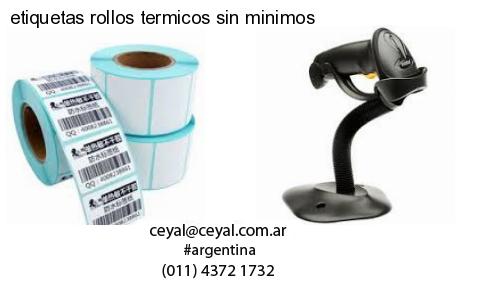 etiquetas rollos termicos sin minimos