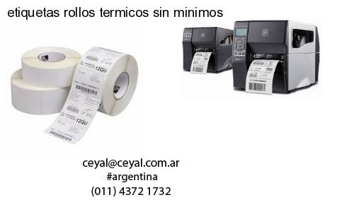 etiquetas rollos termicos sin minimos
