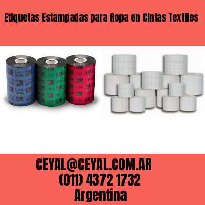 Etiquetas Estampadas para Ropa en Cintas Textiles