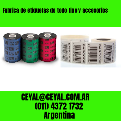 Fabrica de etiquetas de todo tipo y accesorios