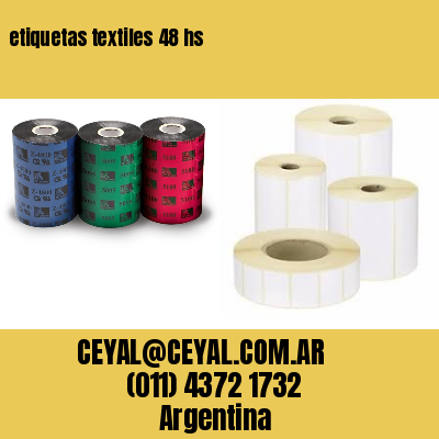 etiquetas textiles 48 hs