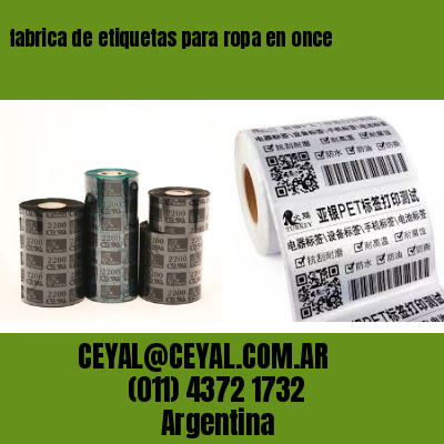 fabrica de etiquetas para ropa en once