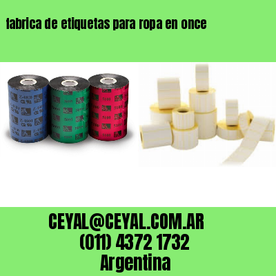 fabrica de etiquetas para ropa en once