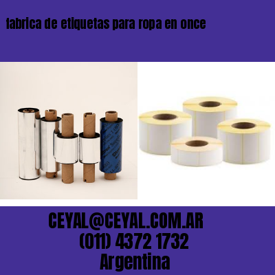 fabrica de etiquetas para ropa en once