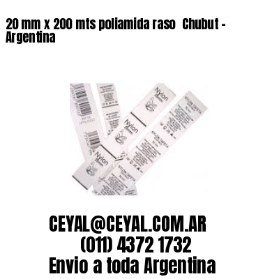 20 mm x 200 mts poliamida raso  Chubut – Argentina