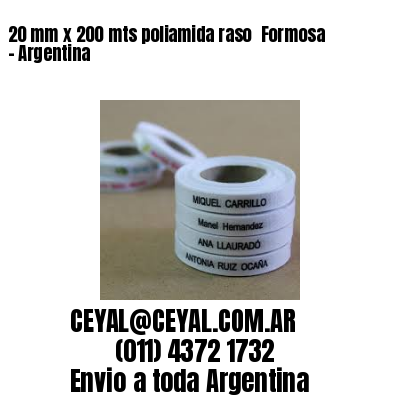 20 mm x 200 mts poliamida raso  Formosa – Argentina