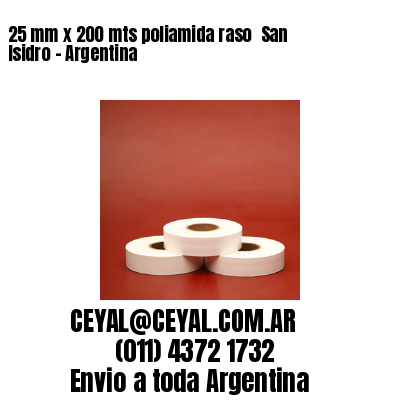 25 mm x 200 mts poliamida raso  San Isidro – Argentina