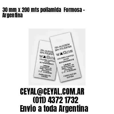 30 mm x 200 mts poliamida  Formosa - Argentina