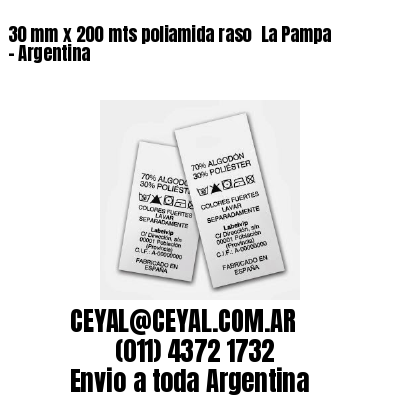 30 mm x 200 mts poliamida raso  La Pampa – Argentina