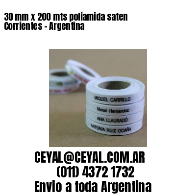 30 mm x 200 mts poliamida saten  Corrientes – Argentina