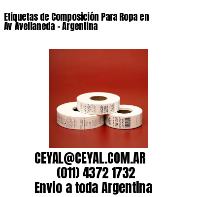 Etiquetas de Composición Para Ropa en  Av Avellaneda – Argentina