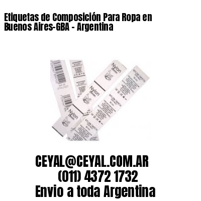 Etiquetas de Composición Para Ropa en  Buenos Aires-GBA – Argentina