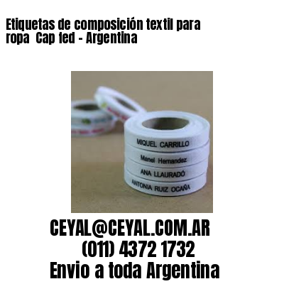 Etiquetas de composición textil para ropa  Cap fed – Argentina