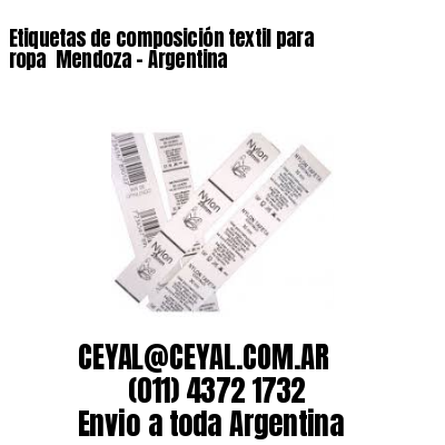Etiquetas de composición textil para ropa  Mendoza – Argentina
