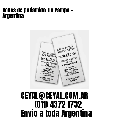 Rollos de poliamida  La Pampa – Argentina