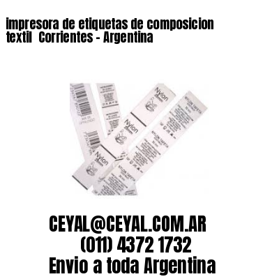 impresora de etiquetas de composicion textil  Corrientes – Argentina