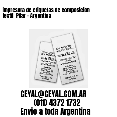 impresora de etiquetas de composicion textil  Pilar – Argentina
