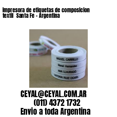 impresora de etiquetas de composicion textil  Santa Fe – Argentina