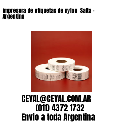 impresora de etiquetas de nylon  Salta – Argentina