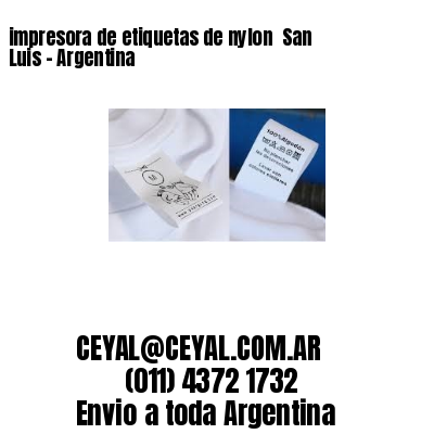 impresora de etiquetas de nylon  San Luis – Argentina