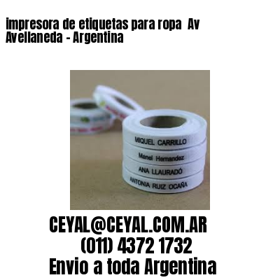 impresora de etiquetas para ropa  Av Avellaneda – Argentina