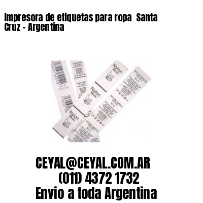 impresora de etiquetas para ropa  Santa Cruz – Argentina