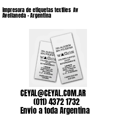 impresora de etiquetas textiles  Av Avellaneda – Argentina