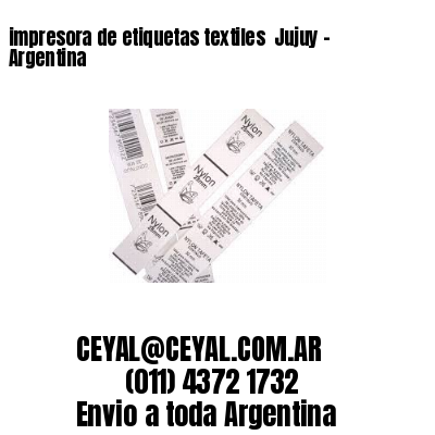 impresora de etiquetas textiles  Jujuy – Argentina
