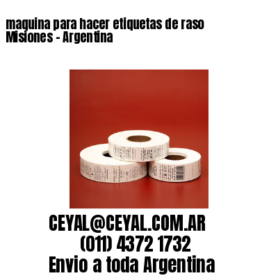 maquina para hacer etiquetas de raso  Misiones – Argentina