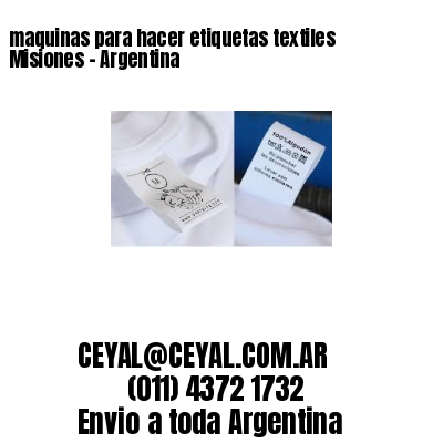 maquinas para hacer etiquetas textiles  Misiones – Argentina