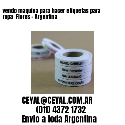 vendo maquina para hacer etiquetas para ropa  Flores – Argentina