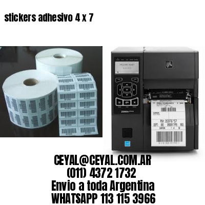 stickers adhesivo 4 x 7