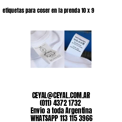 etiquetas para coser en la prenda 10 x 9