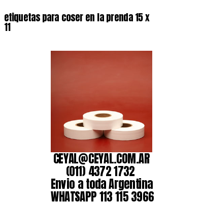 etiquetas para coser en la prenda 15 x 11