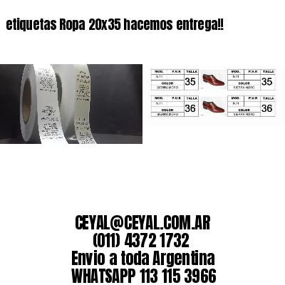 etiquetas Ropa 20×35 hacemos entrega!!