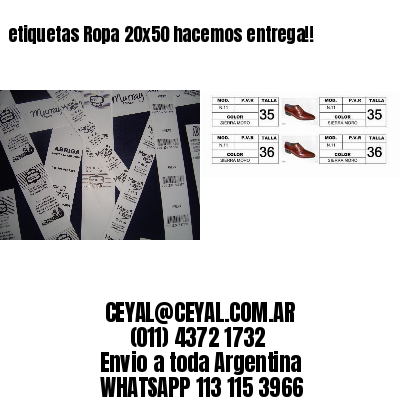etiquetas Ropa 20×50 hacemos entrega!!