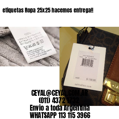 etiquetas Ropa 25×25 hacemos entrega!!