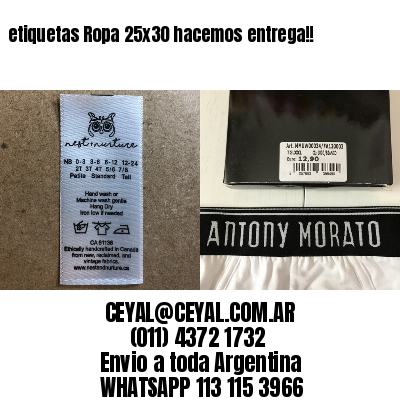 etiquetas Ropa 25×30 hacemos entrega!!