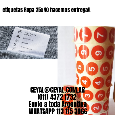 etiquetas Ropa 25×40 hacemos entrega!!