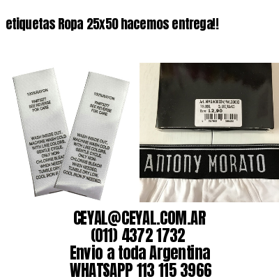 etiquetas Ropa 25×50 hacemos entrega!!